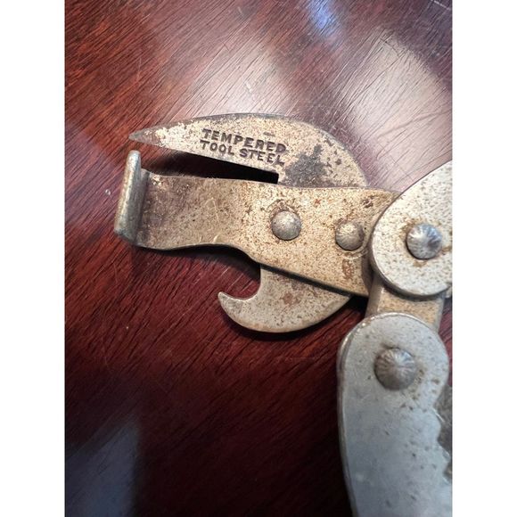 Antique Primitive Kitchen Utensils Swans Cake Flour Mesh Spoon Bottle Opener - Picture 6 of 6